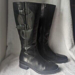 Clarks Tamro Spice Knee High Black Boots Size 8
